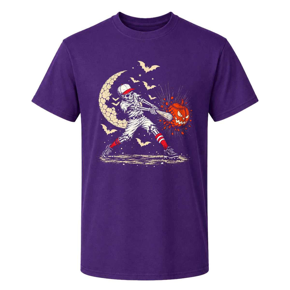 Baseball Skeleton Graphic Halloween Sweatshirt, Spooky Baseball Player Shirt, Funny Halloween Gift