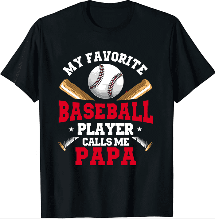 Cool Favorite Baseball Player Calls Me Dad Father’s Day 2024 Unisex T-Shirt For Adult Kids
