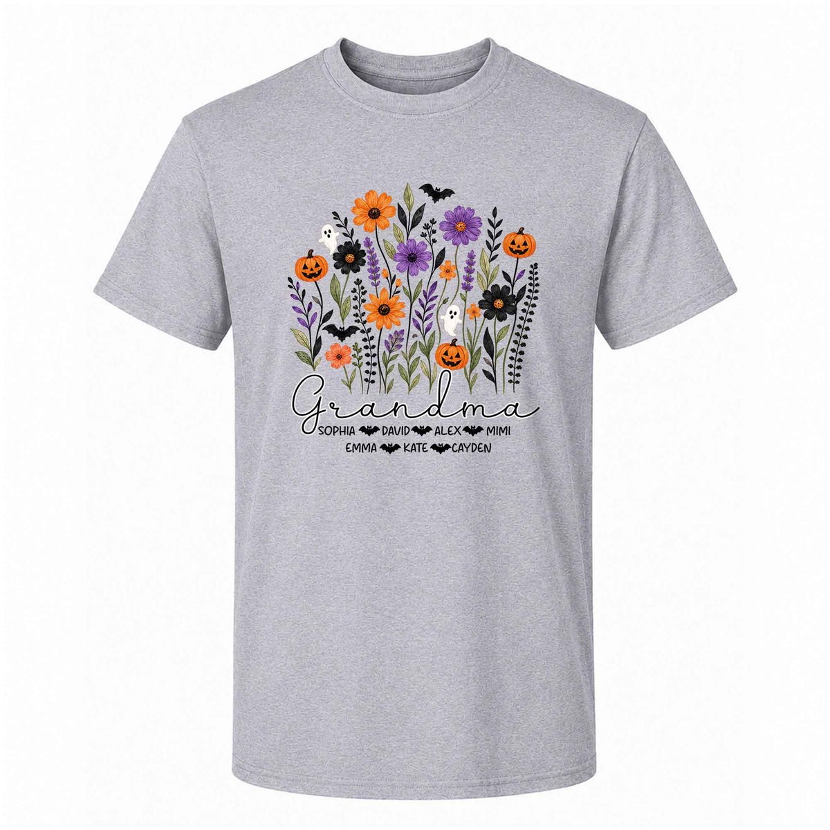 Personalized Halloween Grandma Shirt - Custom Name T-Shirt Sweatshirt - Gift for Family, Spooky Season Gift