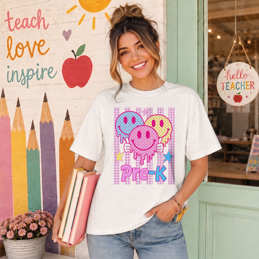 Personalized Striped Back to School Shirt for Kids Teachers – Custom Name & Grade Tee for Pre-K to 8th Grade Students, First Day Outfit
