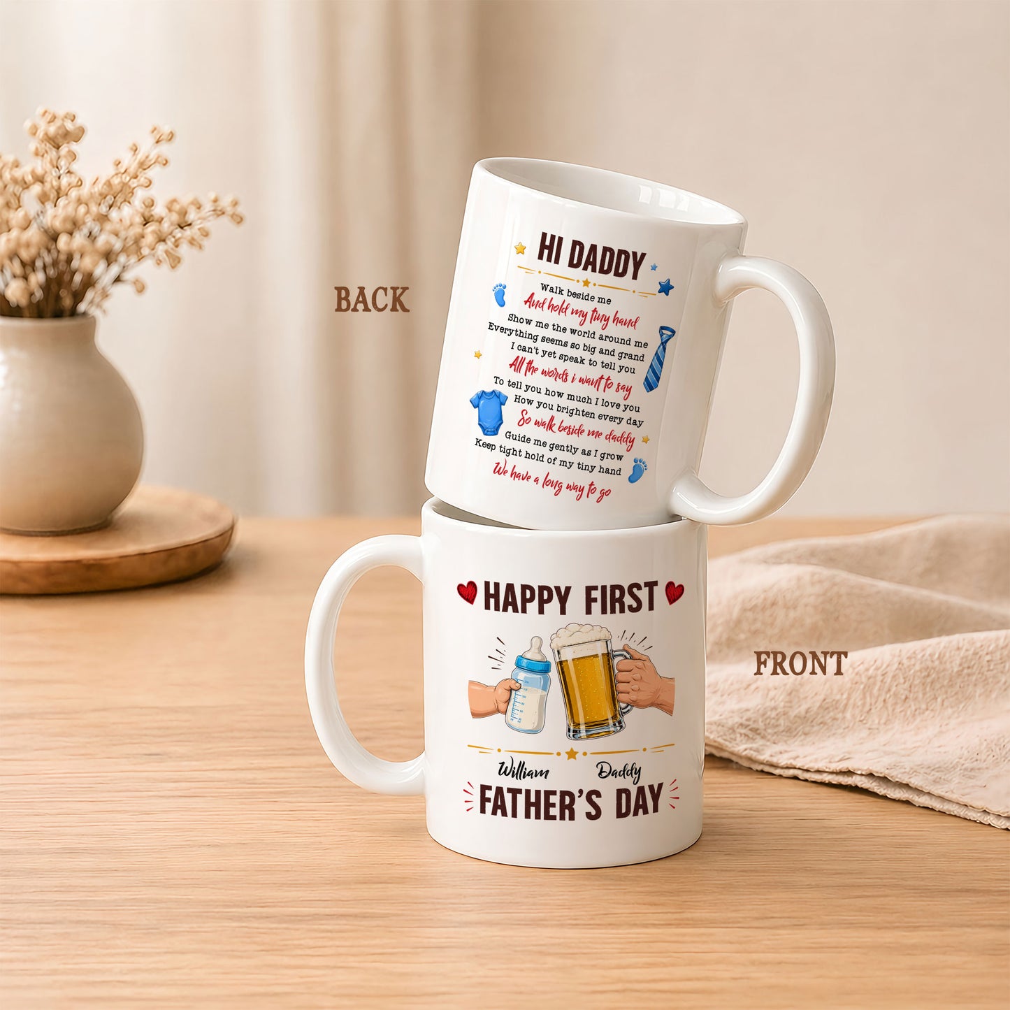 Personalized Daddy Mug – Custom Father’s Day Coffee Mug Gift
