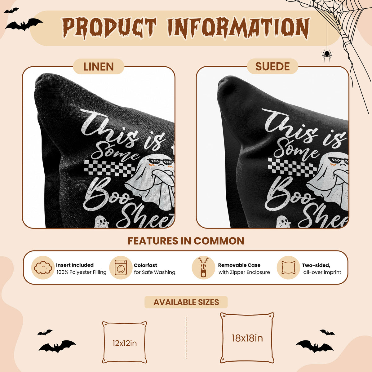 Personalized Halloween Ghost Pillow, This Is Some Boo Sheet Ghost Cushion, Cute Halloween Home Decor, Halloween Gift