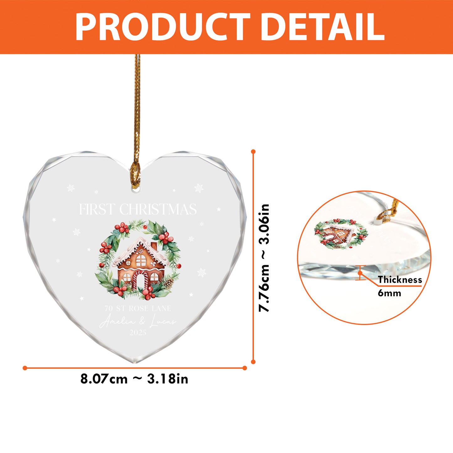 Custom First Christmas Married Ornament 2025, New Home Ornament For Anniversary