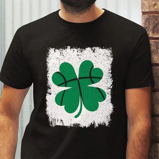 St Patricks day Shamrock Basketball Irish Boys Girls Men T-Shirt