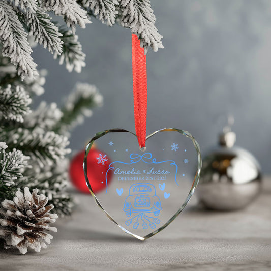 Personalized Christmas Ornaments For Couples, 1st Christmas Married Ornament 2025