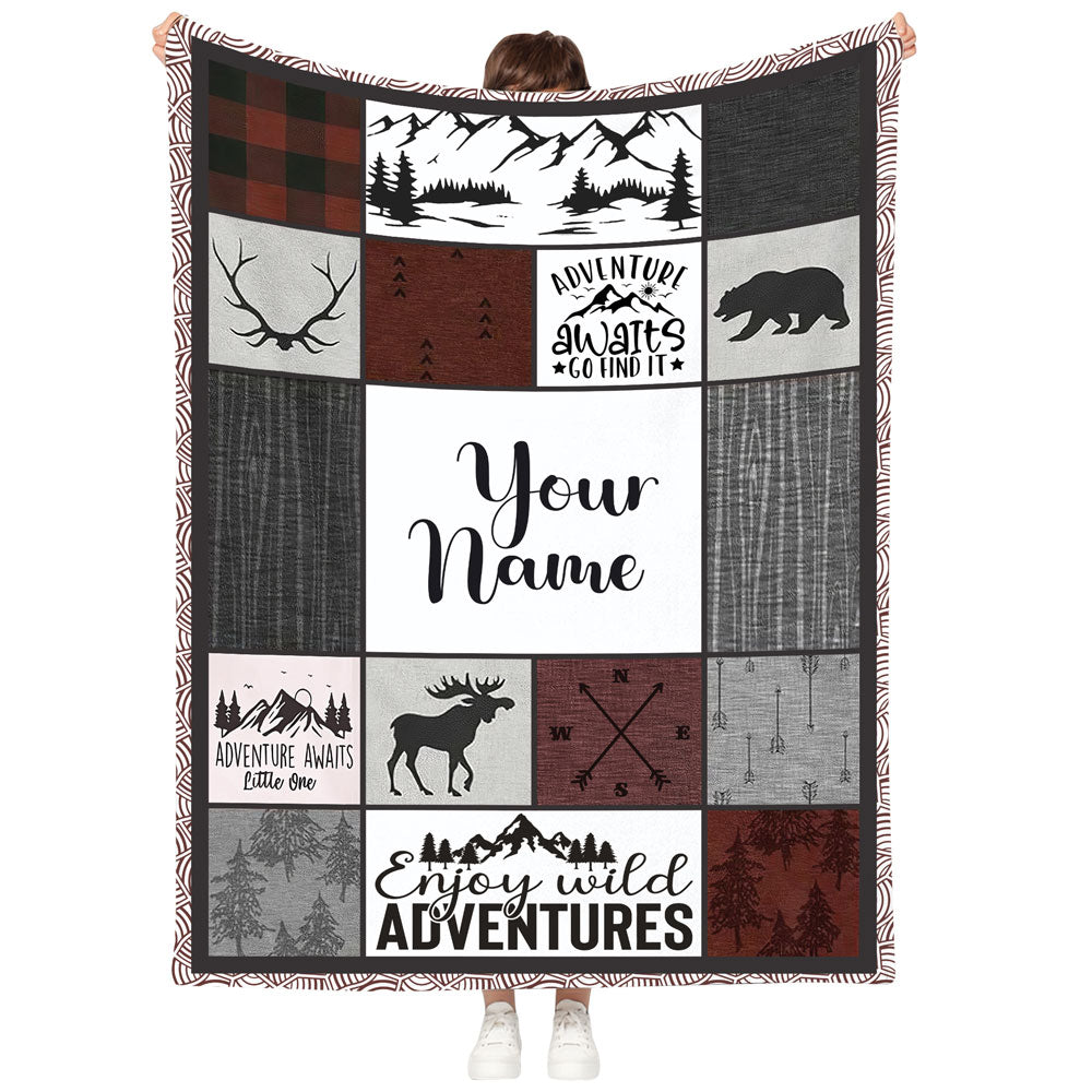 Customized Baby Blanket With Name, Fleece Baby Blanket For Boys Or Girls