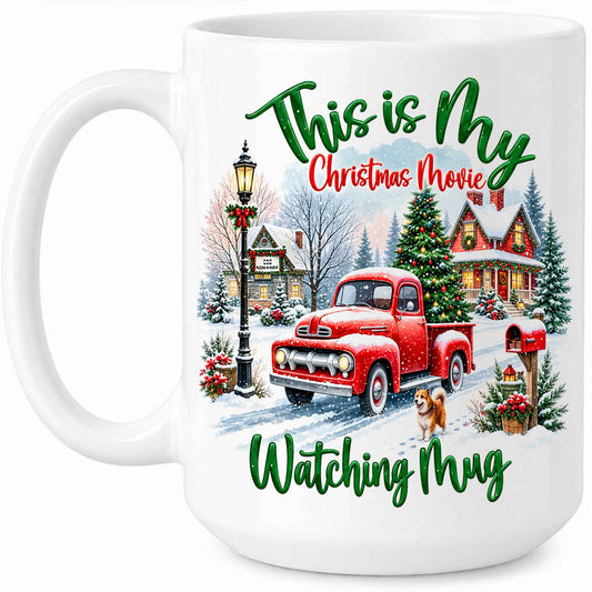 Christmas Movie Mug, Red Truck Christmas Tree Coffee Mug, Holiday Gift for Family
