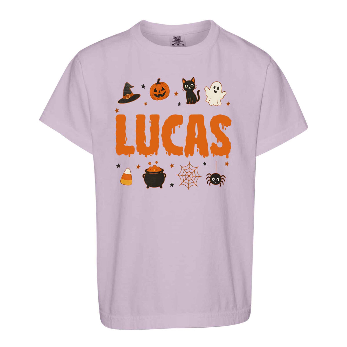 Personalized Halloween Sweatshirt, Custom Name Spooky Ghost Pumpkin, Halloween Gift for Boy & Girl