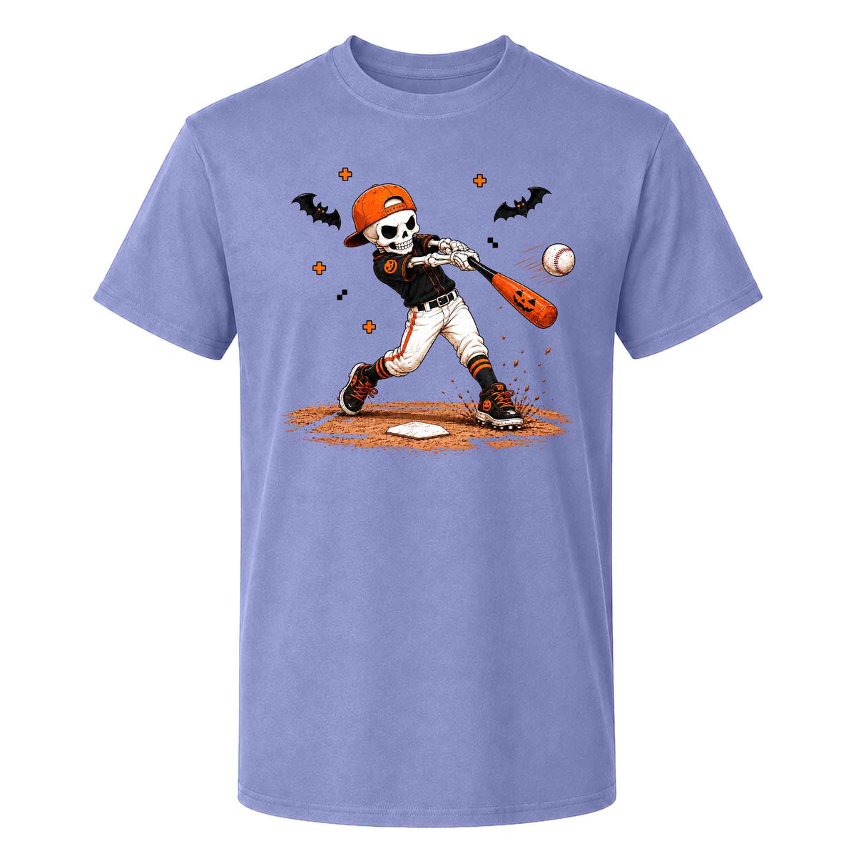 Baseball Skeleton Graphic Halloween Sweatshirt, Spooky Baseball Player Shirt, Funny Halloween Gift