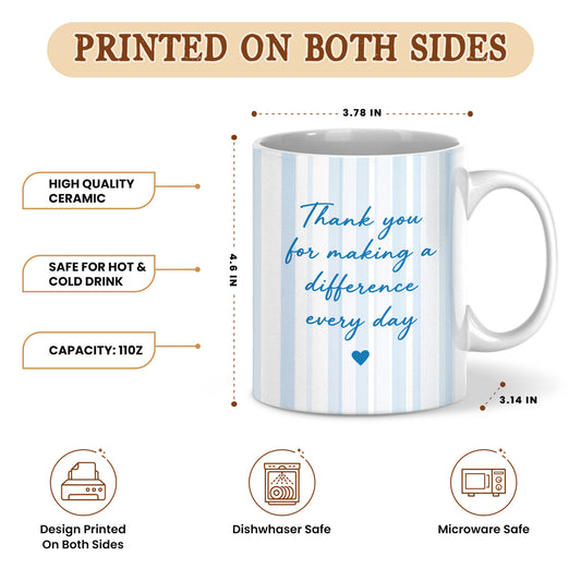 Personalized Teach Love Inspire Teacher Mug with Custom Name, Teacher Appreciation Coffee Mug, Thank You Teacher Gift, Back to School Gift