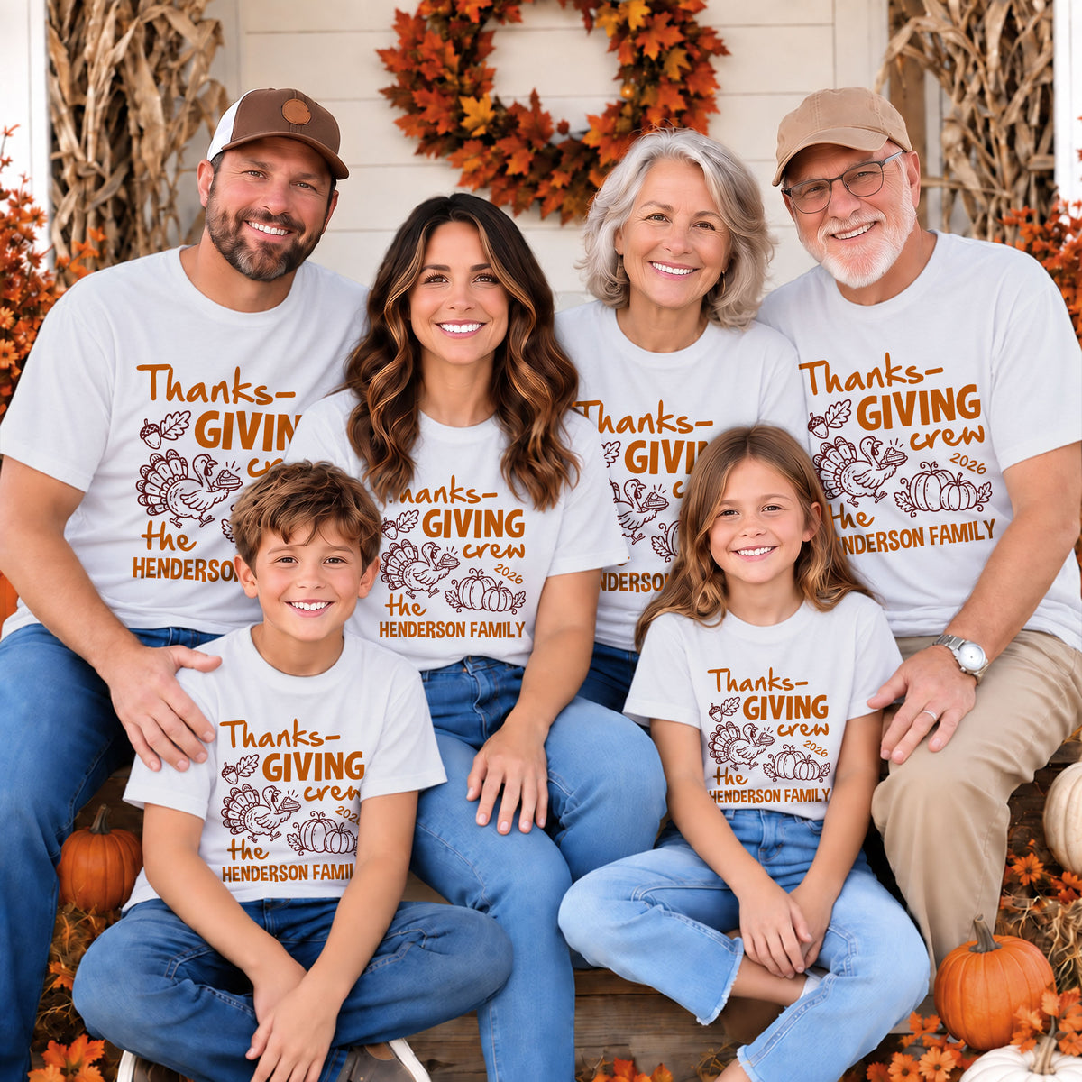 Personalized Thanksgiving Family Matching Shirt - Custom Family Name - Thanksgiving 2026 Outfit