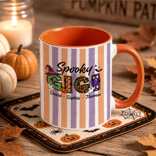 Personalized Halloween Accent Mug - Spooky Gigi Mug - Halloween Gift for Family Members