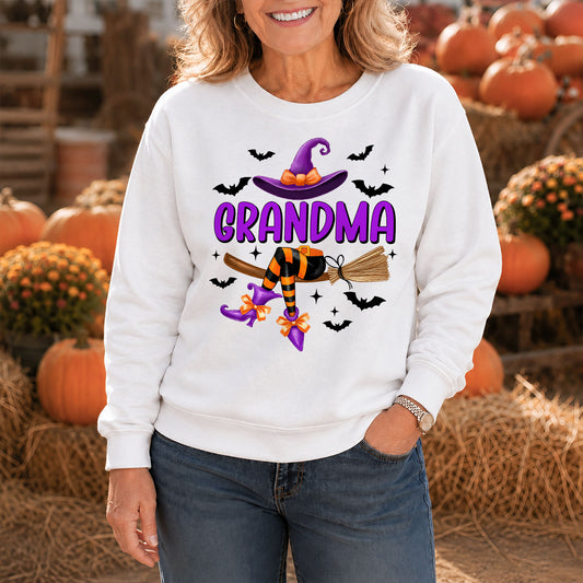 Personalized Halloween Witch Shirt - Grandma Witch T-Shirt Sweatshirt - Halloween Gift for Grandma, Mom