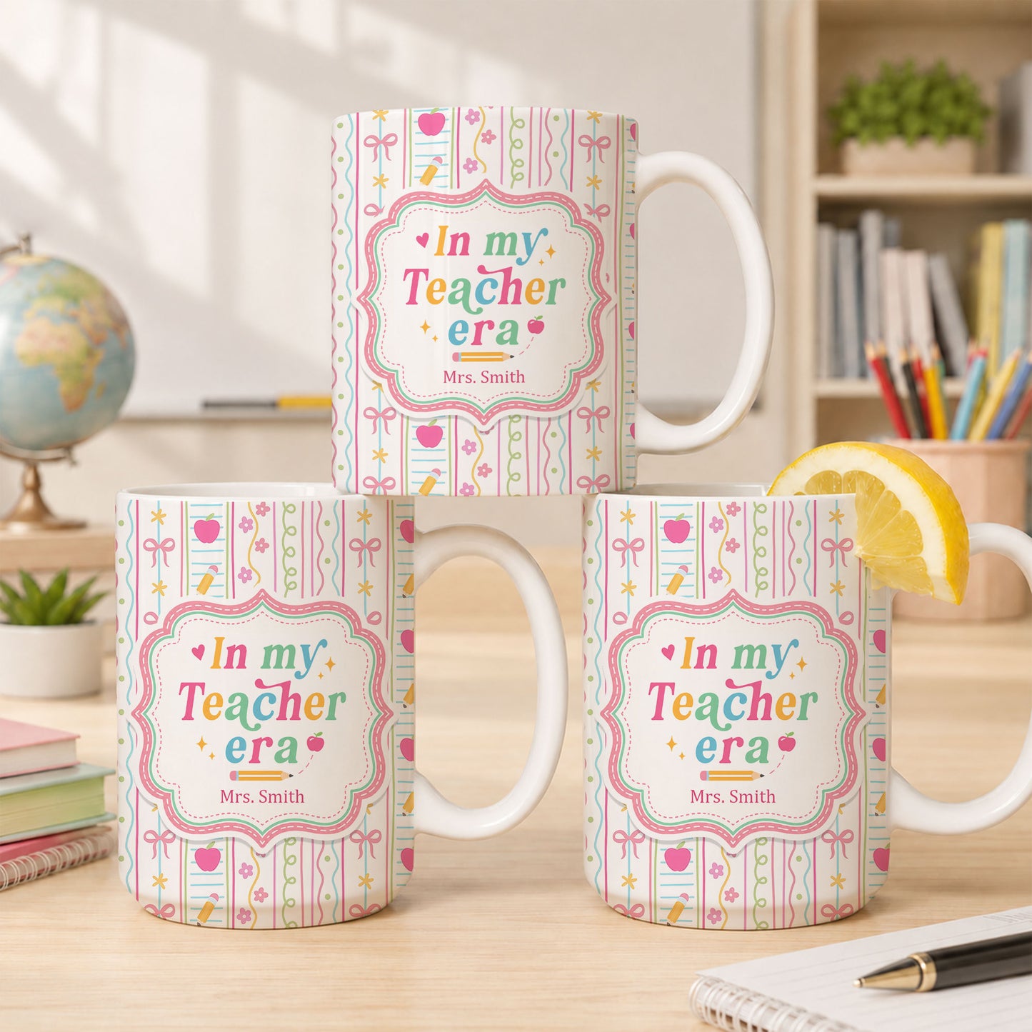 Personalized In My Teacher Era Mug, Custom Teacher Name Coffee Mug, Back to School Teacher Gift, First Day of School Cup, Teacher Appreciation Gift