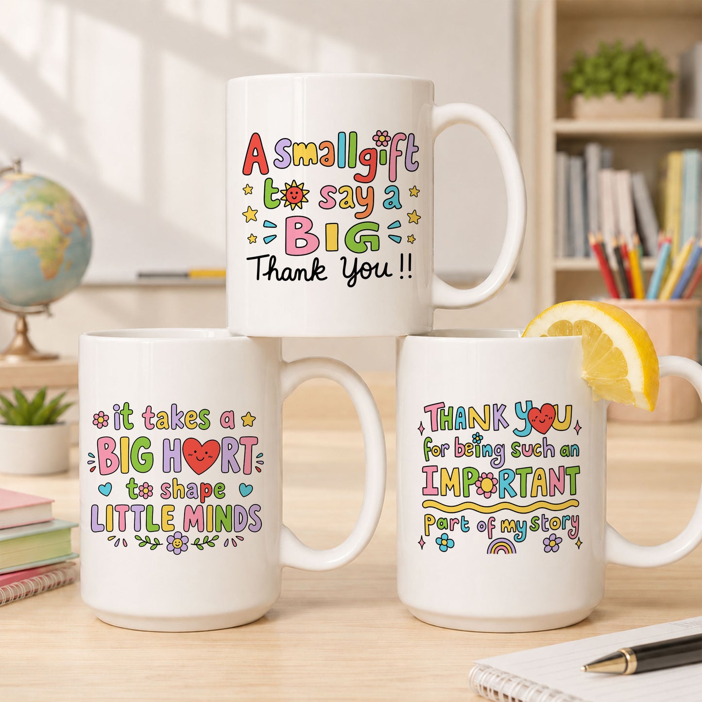 Crayon Teacher Mug - Thank You For Being An Important Part - Custom Appreciate Gift For Teachers