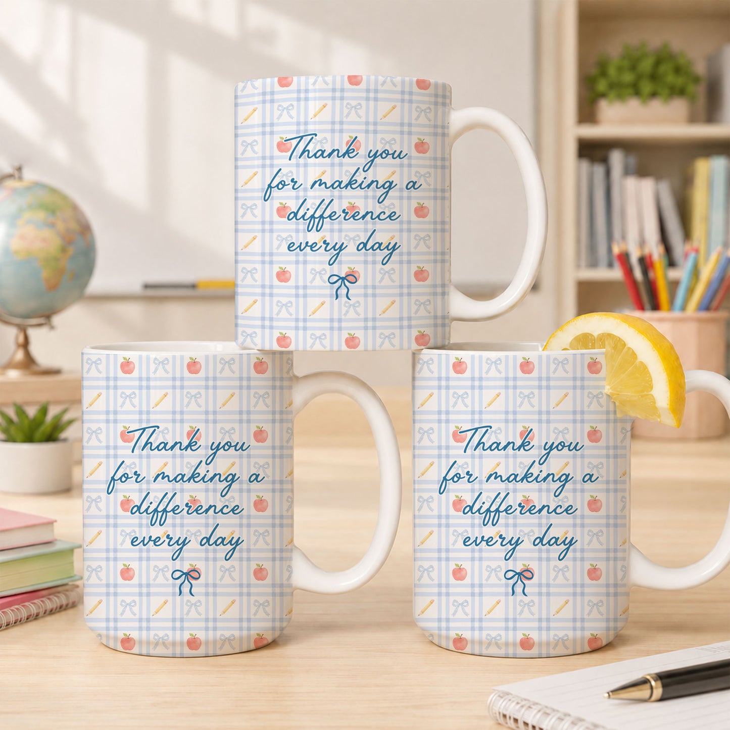 Personalized Teach Love Inspire Teacher Mug with Custom Name, Teacher Appreciation Coffee Mug, Thank You Teacher Gift, Back to School Gift