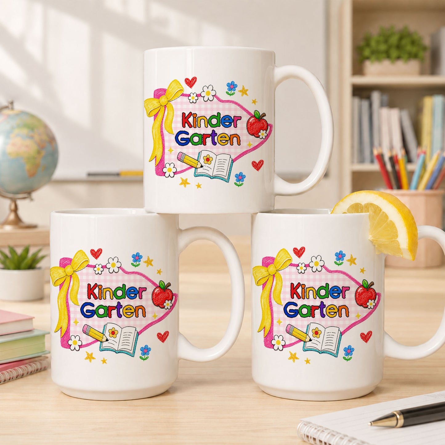 Colorful Crayon Teacher Mug - Teach Them Love Them Watch Them Grow - Custom Classroom & Name Teacher Gift