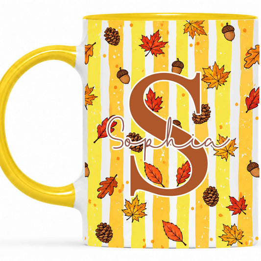 Personalized Thanksgiving Mug - Custom Name Fall Pumpkin Mug - Thanksgiving Gift for Friends, Self Gift