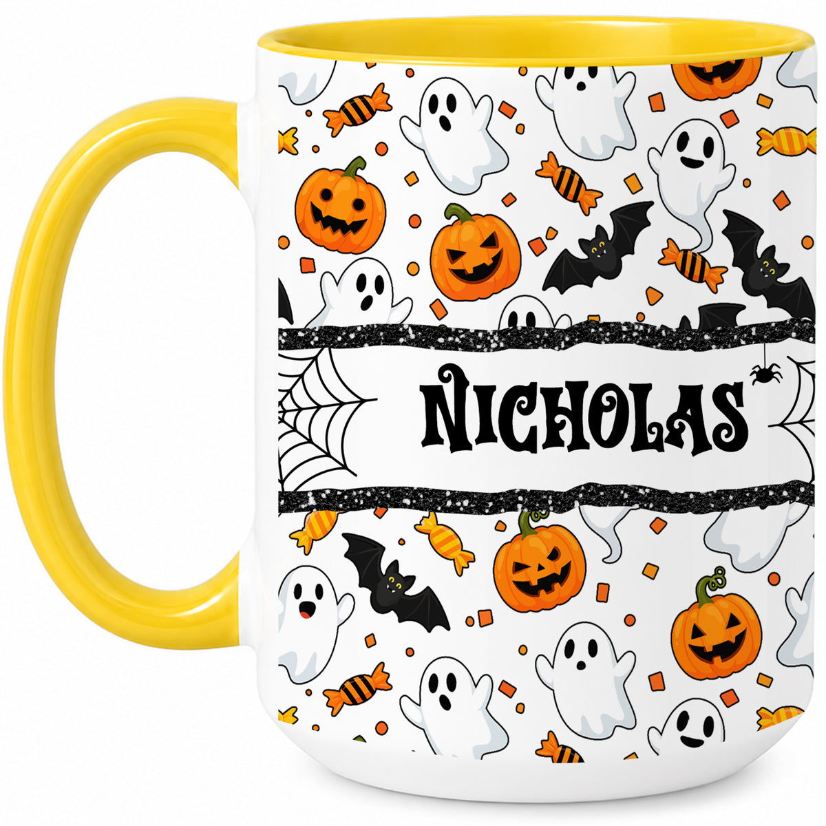 Personalized Halloween Name Mug - Cute Spooky Halloween Accent Mug - Halloween Lovers Gift