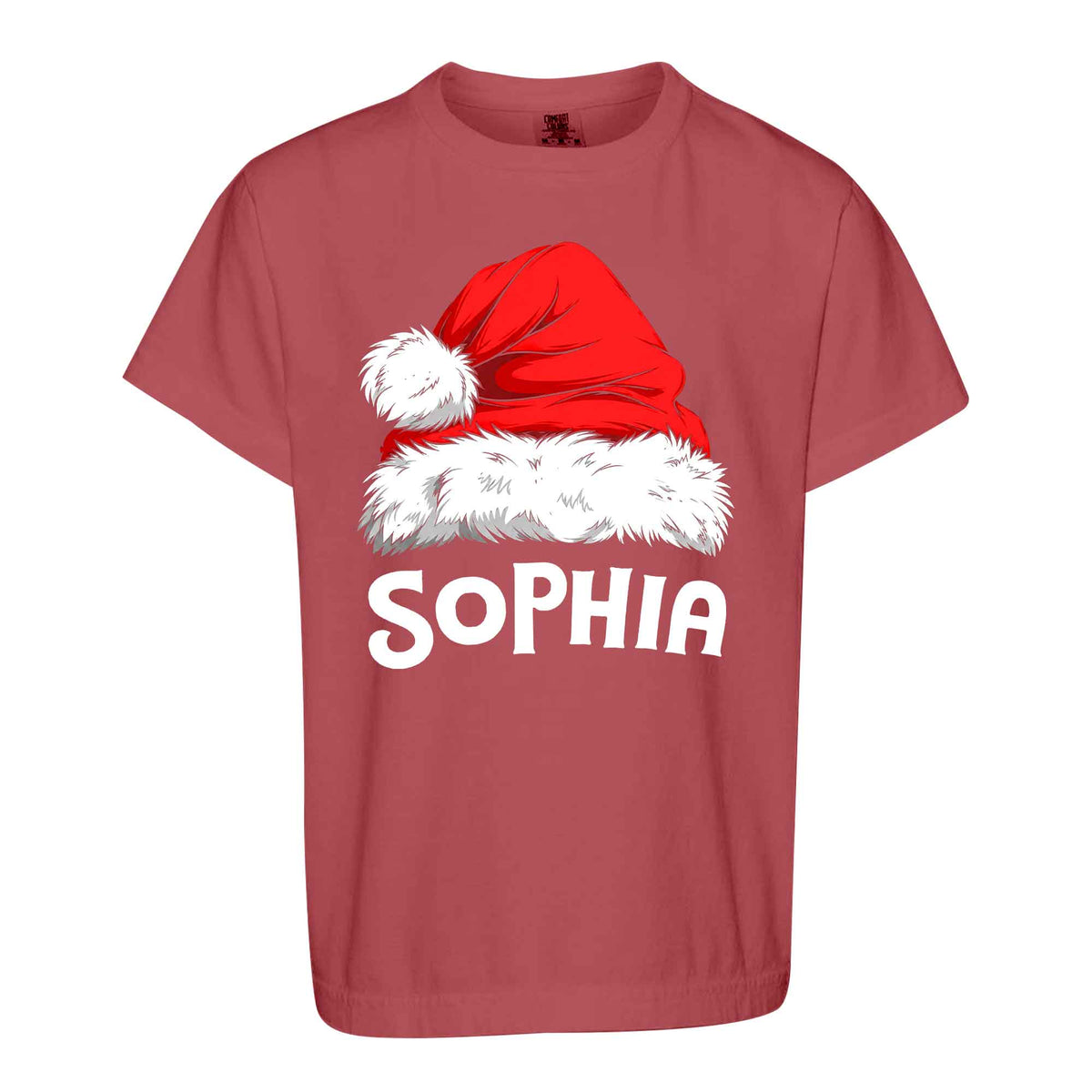 Personalized Family Christmas Shirts, Matching Santa Hat Tees, Custom Name Holiday Gift