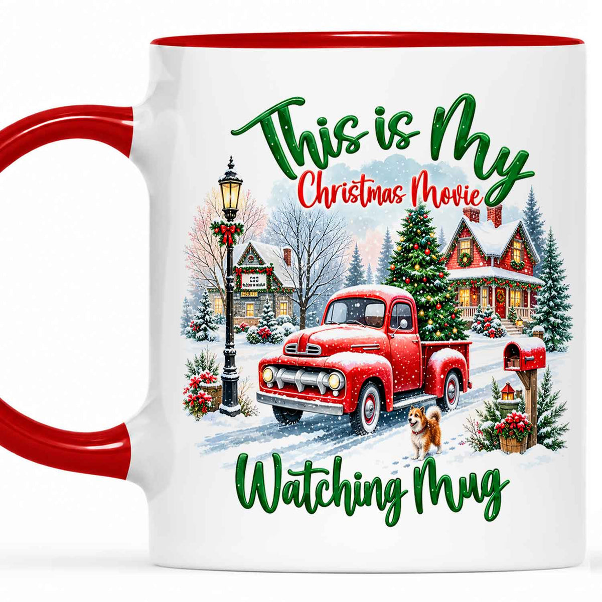Christmas Movie Mug, Red Truck Christmas Tree Coffee Mug, Holiday Gift for Family