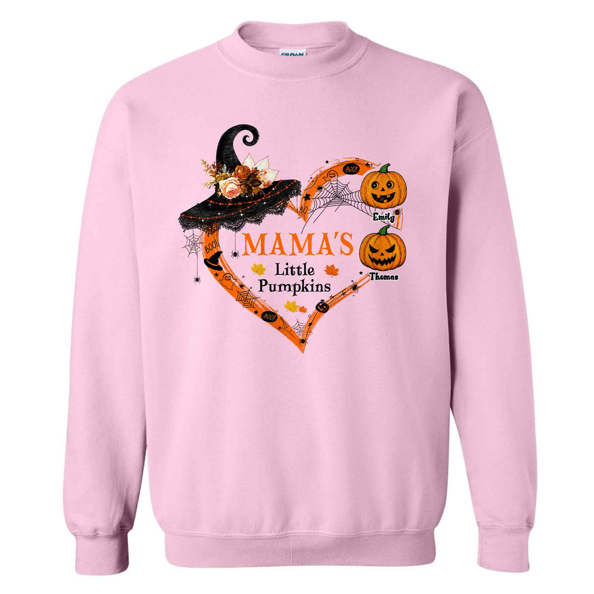 Personalized Halloween Mama Shirt - Mama's Little Pumpkins - Halloween Mom, Grandma Gift