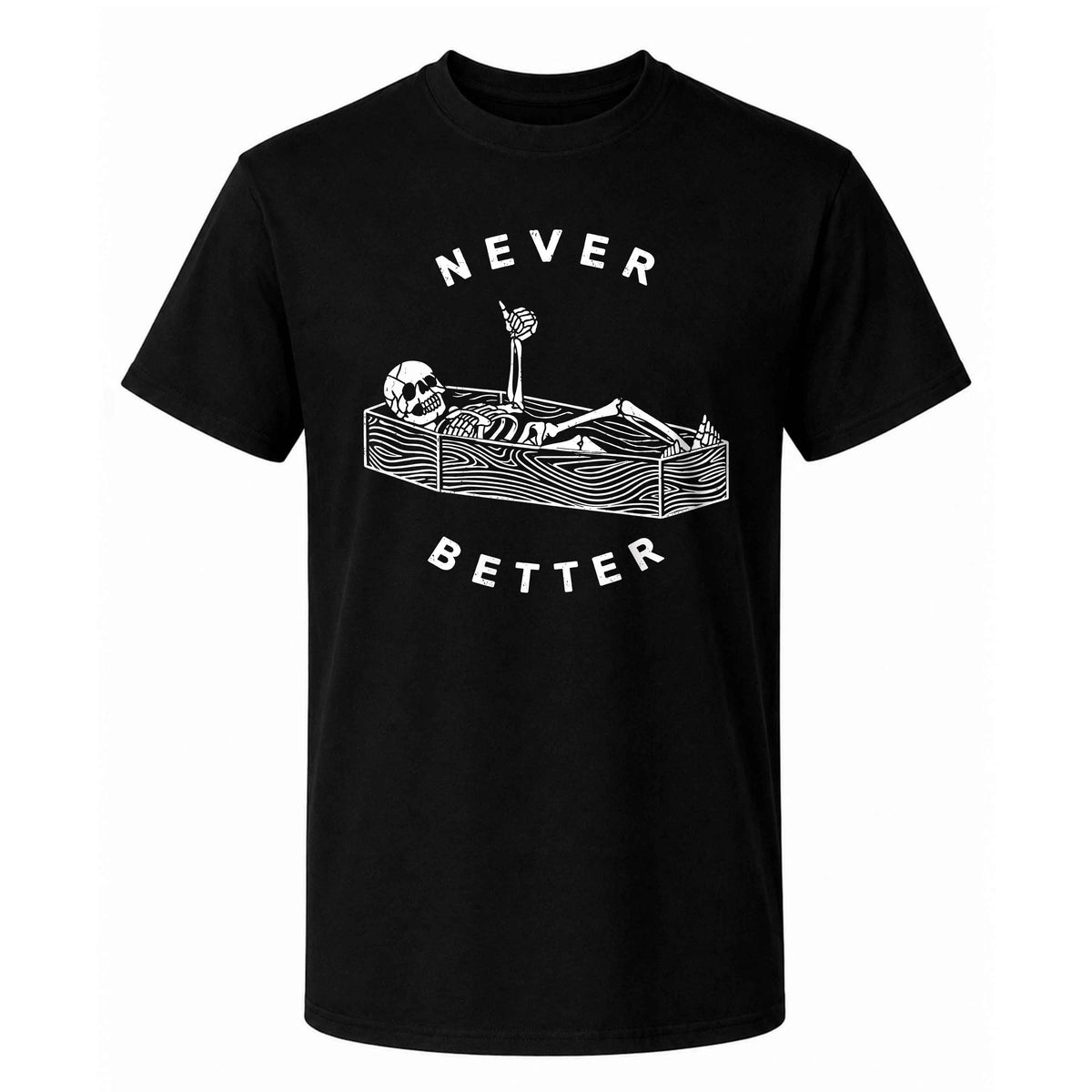 Funny Skeleton Coffee Halloween Sweatshirt, Never Better Graphic, Halloween Gift