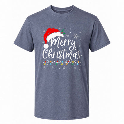 Matching Family Christmas Shirts, Merry Christmas Santa Hat Graphic Tees, Christmas Gift for Family