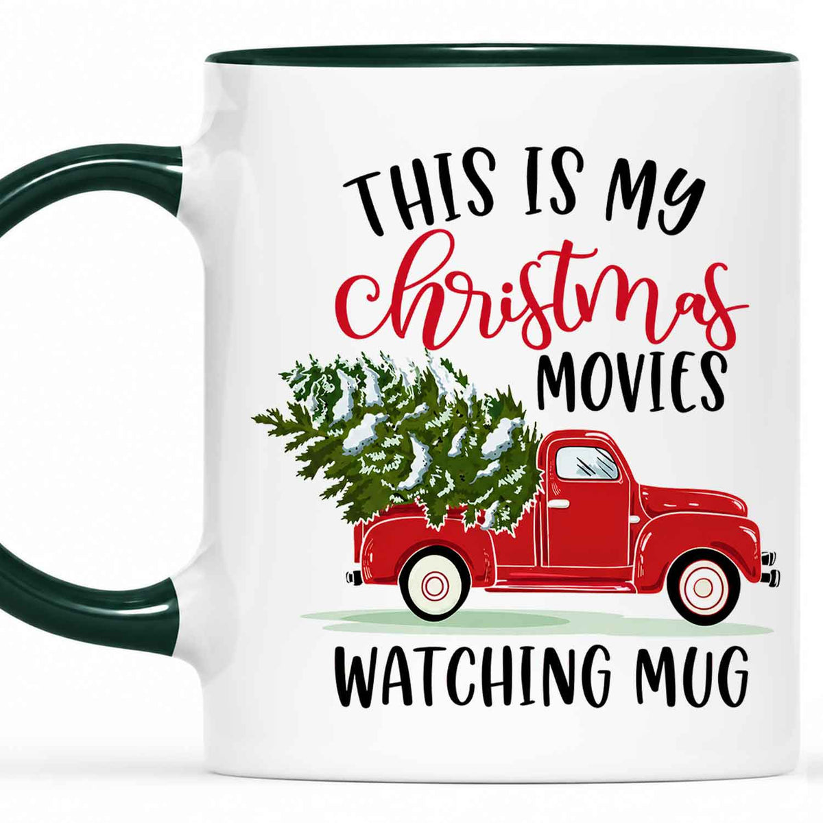 Christmas Movie Mug, Red Truck Christmas Tree Coffee Mug, Holiday Gift for Family