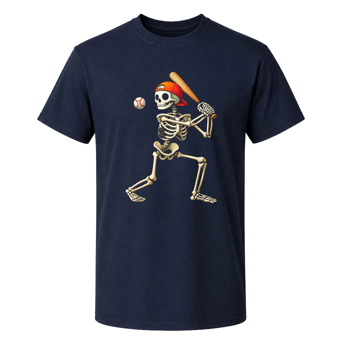 Baseball Skeleton Graphic Halloween Sweatshirt, Spooky Baseball Player Shirt, Funny Halloween Gift