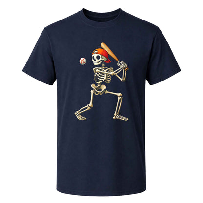 Baseball Skeleton Graphic Halloween Sweatshirt, Spooky Baseball Player Shirt, Funny Halloween Gift