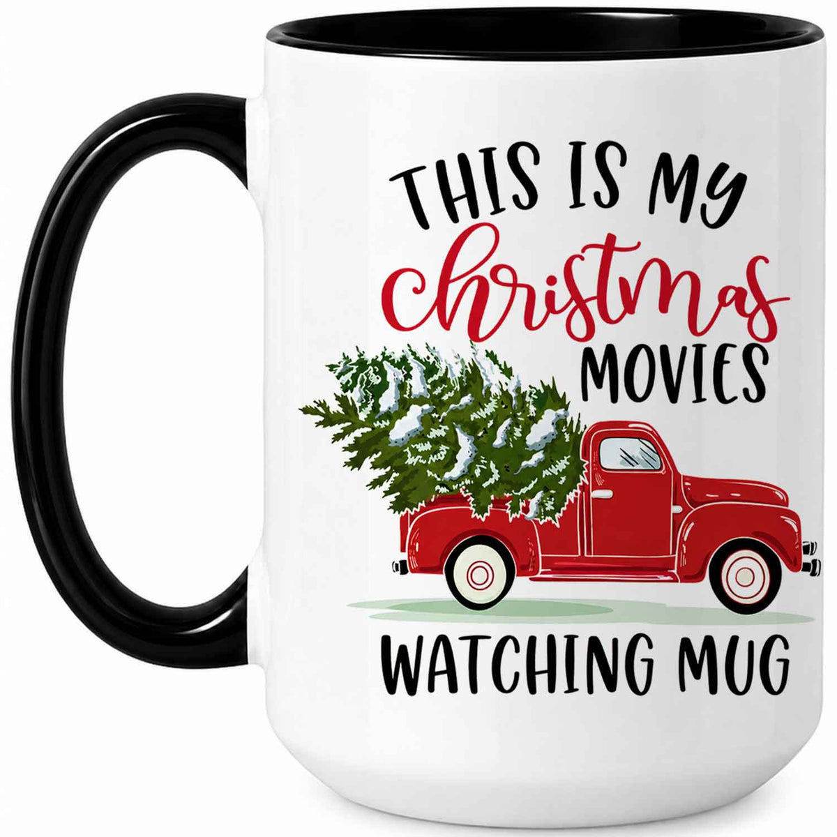 Christmas Movie Mug, Red Truck Christmas Tree Coffee Mug, Holiday Gift for Family