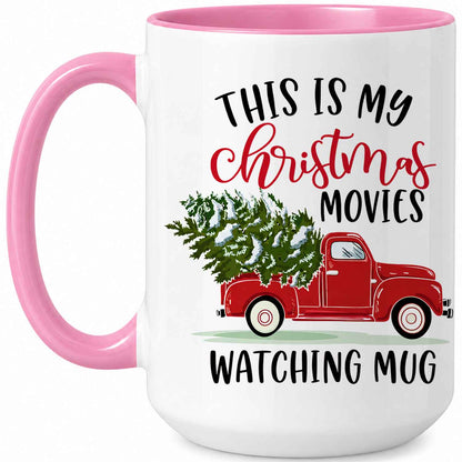 Christmas Movie Mug, Red Truck Christmas Tree Coffee Mug, Holiday Gift for Family