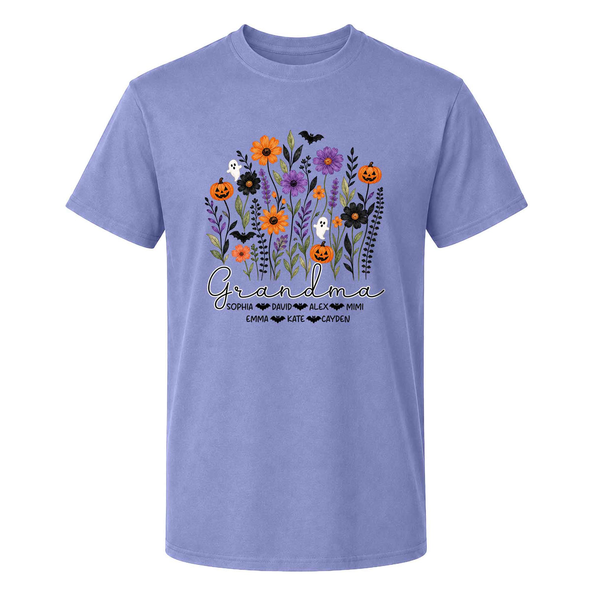 Personalized Halloween Grandma Shirt - Custom Name T-Shirt Sweatshirt - Gift for Family, Spooky Season Gift