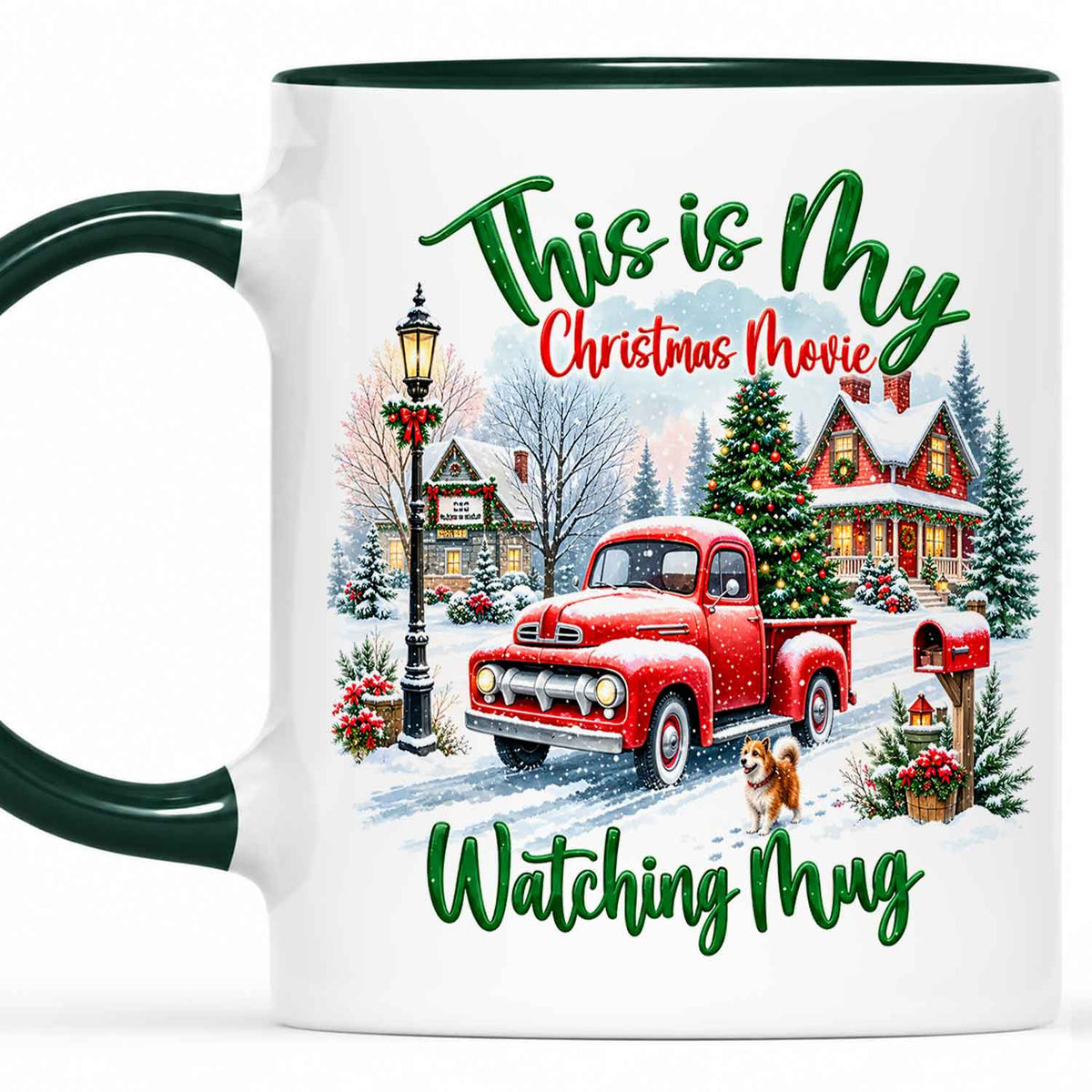 Christmas Movie Mug, Red Truck Christmas Tree Coffee Mug, Holiday Gift for Family