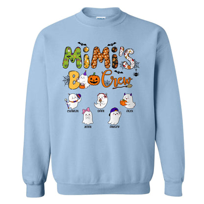Personalized Halloween Shirt - Mimi's Boo Crew T-Shirt Sweatshirt - Spooky Season Gift for Mom, Grandma