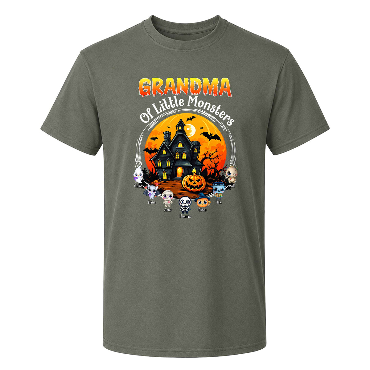 Personalized Grandma Monster Halloween Sweatshirt, Custom Characters & Names Halloween Family Gift