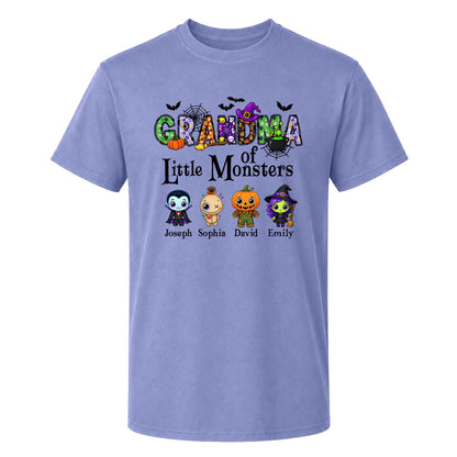 Personalized Halloween Sweatshirt - Grandma's Little Monster - Halloween Family Gift