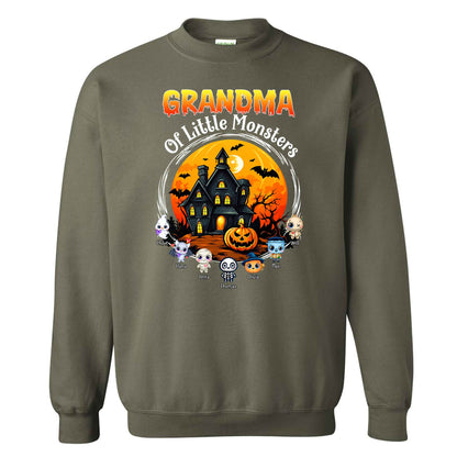 Personalized Grandma Monster Halloween Sweatshirt, Custom Characters & Names Halloween Family Gift