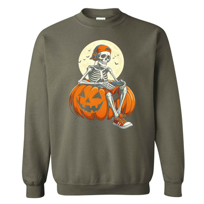 Skeleton Gamer Halloween Sweatshirt, Boys Pumpkin Gaming Shirt, Funny Halloween Gift