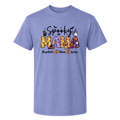 Personalized Halloween Shirt - Spooky Mama - Halloween Gift for Mom & Grandma