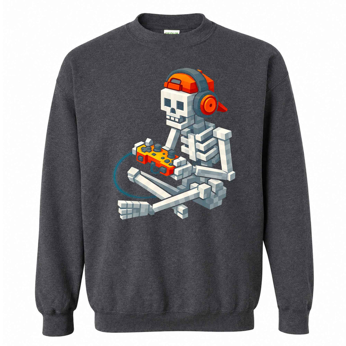 Skeleton Gamer Halloween Sweatshirt, Boys Pumpkin Gaming Shirt, Funny Halloween Gift