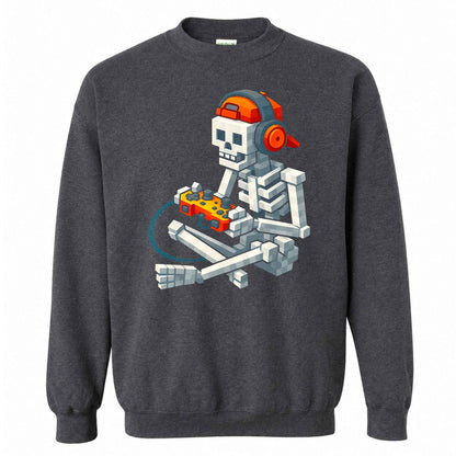 Skeleton Gamer Halloween Sweatshirt, Boys Pumpkin Gaming Shirt, Funny Halloween Gift