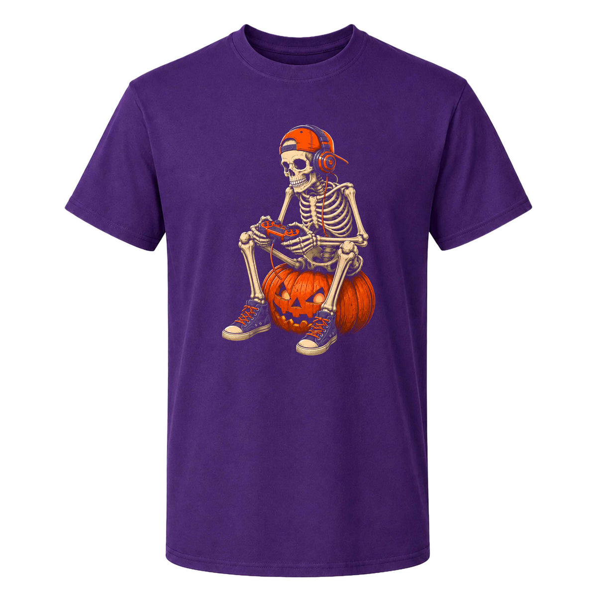 Skeleton Gamer Halloween Sweatshirt, Boys Pumpkin Gaming Shirt, Funny Halloween Gift