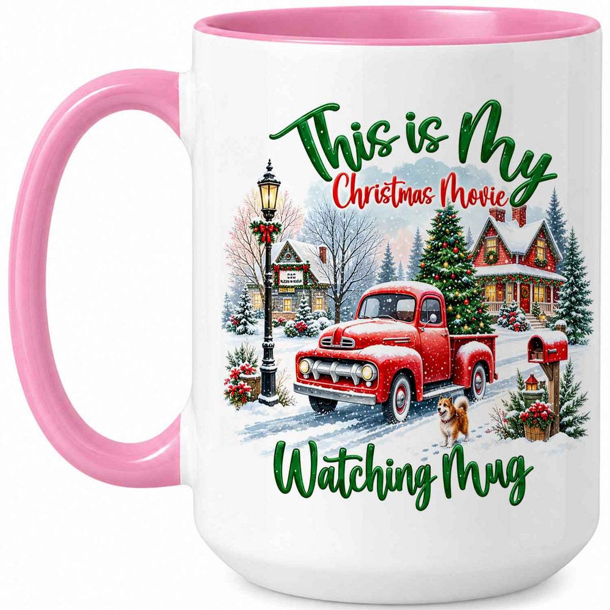 Christmas Movie Mug, Red Truck Christmas Tree Coffee Mug, Holiday Gift for Family