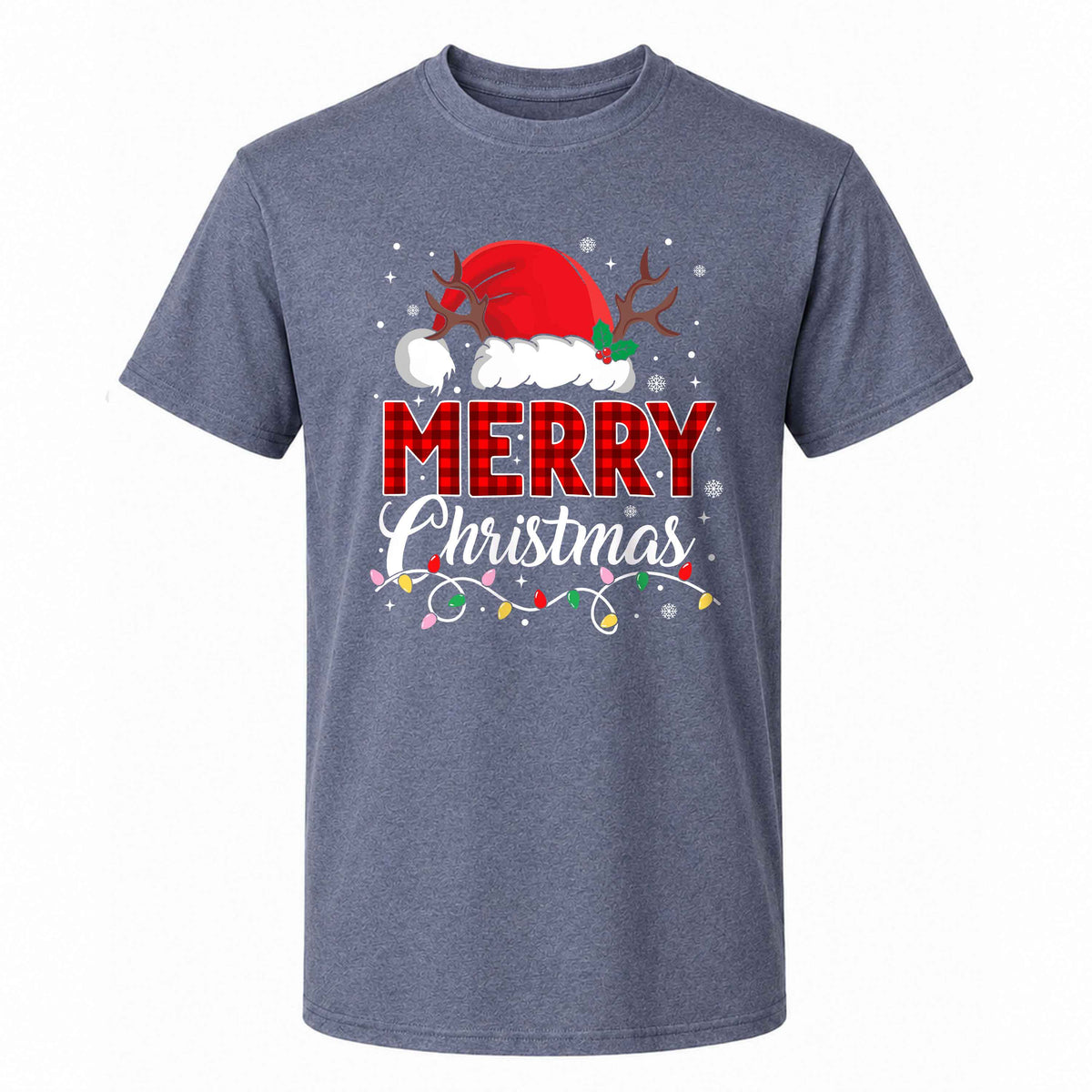 Matching Family Christmas Shirts, Merry Christmas Santa Hat Graphic Tees, Christmas Gift for Family