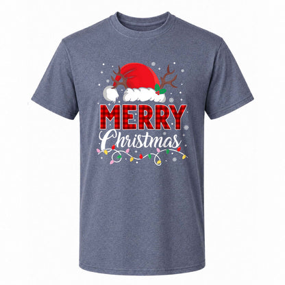 Matching Family Christmas Shirts, Merry Christmas Santa Hat Graphic Tees, Christmas Gift for Family