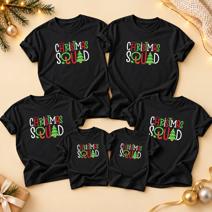 Christmas Squad Matching Family Shirts, Funny Christmas Graphic Tees, Holiday Gift for Family