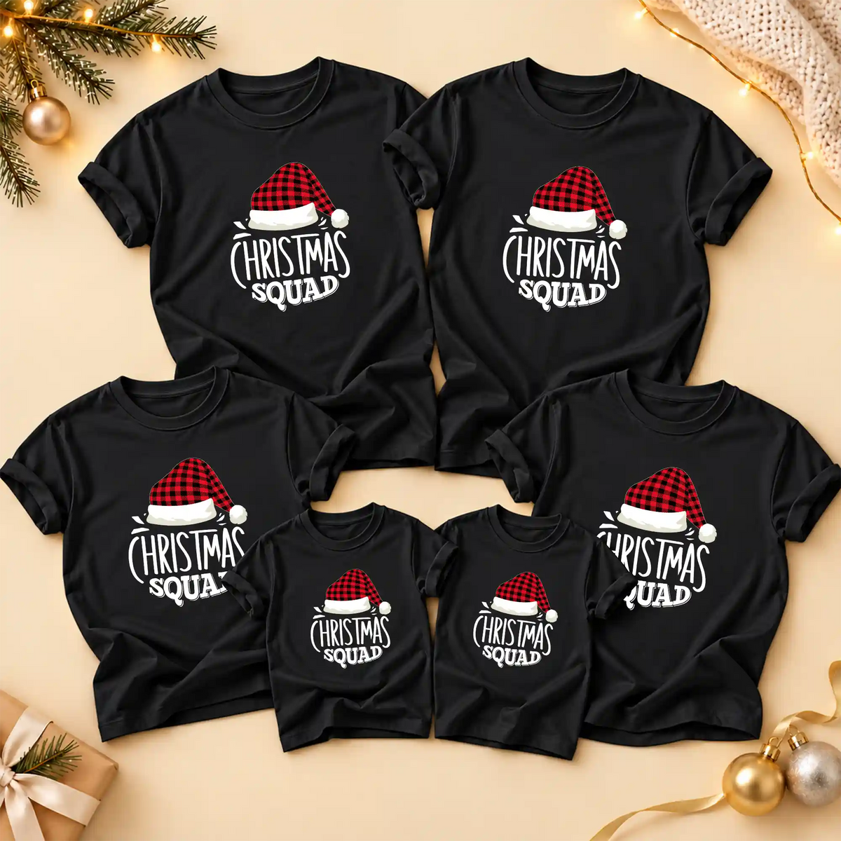 Christmas Squad Matching Family Shirts, Funny Christmas Graphic Tees, Holiday Gift for Family