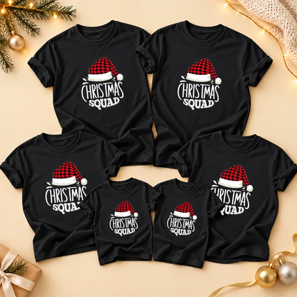 Christmas Squad Matching Family Shirts, Funny Christmas Graphic Tees, Holiday Gift for Family